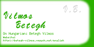 vilmos betegh business card